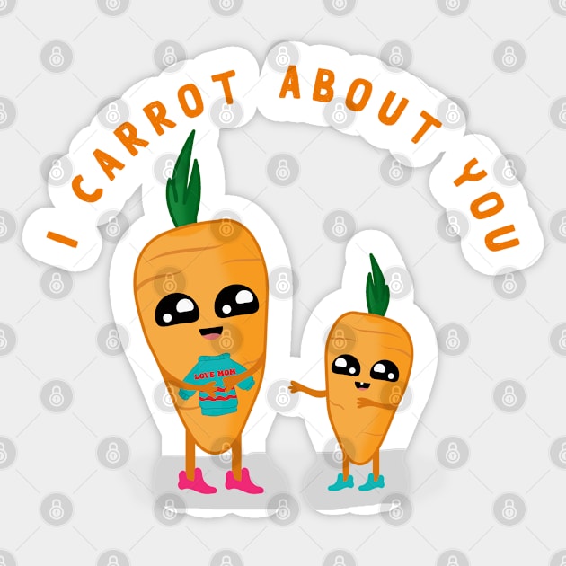 I CARROT ABOUT YOU Sticker by CoriDesign